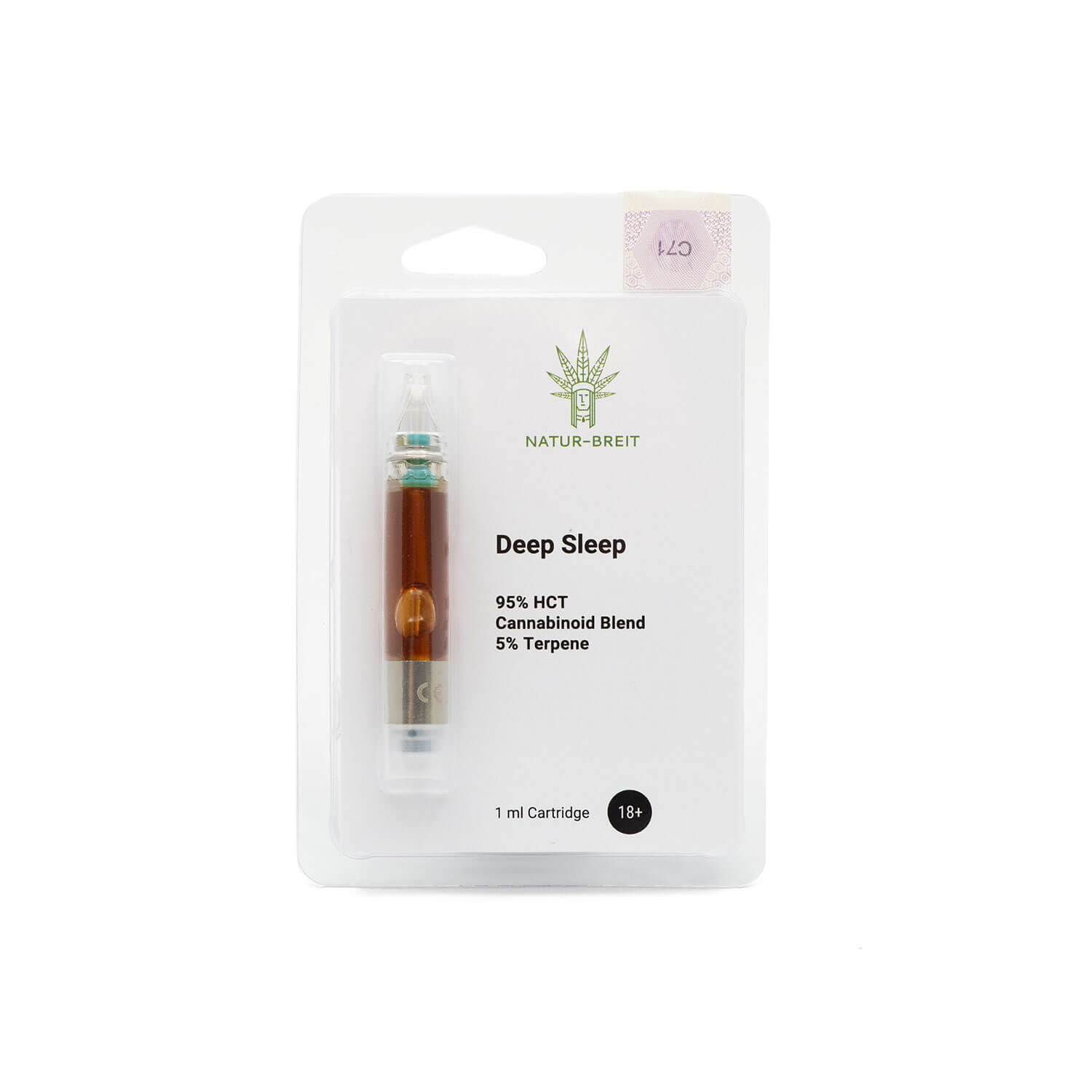 Alternative view of HCT Vape Cartridge 1ml Deep Sleep